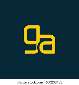 G & A Letter logo design vector element
