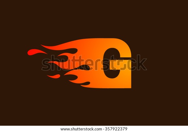 G Letter Logo Fire Flames Logo Stock Vector Royalty Free 357922379