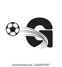 G letter logo, football logo, Sport logo design template vector