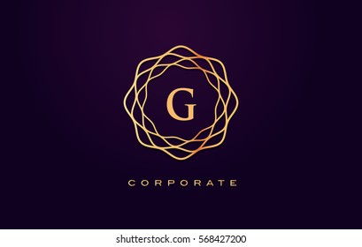 g Letter Logo. Gold Letter Design Vector with Golden Luxury Colors and Monogram Design.