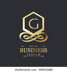 G Letter logo, Gold Emblem, Beautiful Business Logo