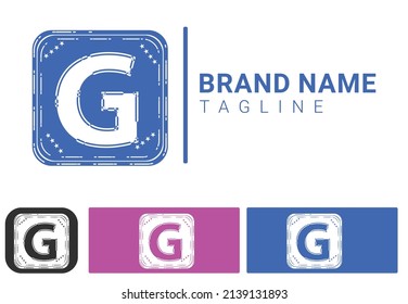 logotipo de letra G y plantilla de diseño de iconos
