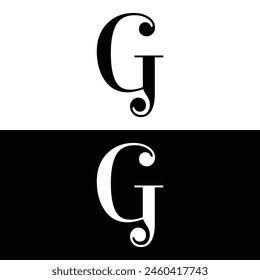 G letter logo, Letter G logo, G letter icon Design black background. Luxury G letter 