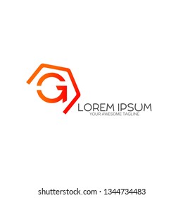 G Letter Logo Icon half 