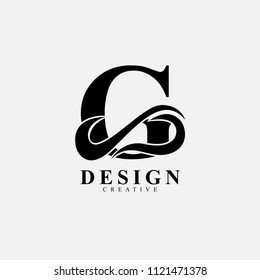 G letter logo icon with infinity wave. Creative monogram logo design. Modern icon design template.