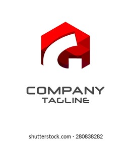 G Letter Logo Icon Mosaic Pattern Design template Element - Creative Shape Polygonal logo design - Vector illustration