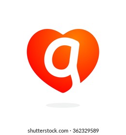 G letter logo inside heart for st. Valentine's day design. Vector design template elements for your application or corporate identity.