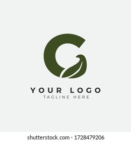 G Letter LOGO with leaf negative space logo simple and MODERN logo