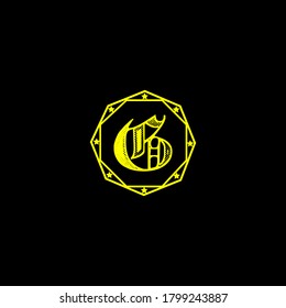 G letter logo monogram design on black background.G letter logo for fashion design