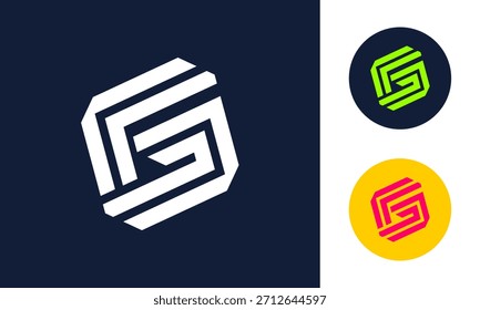Logotipo com letra G em estilo monográfico