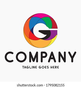 G Letter Logo with multi color