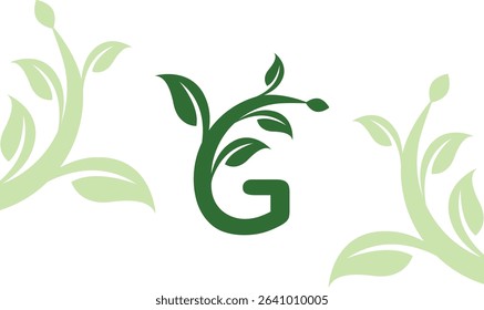 G letter logo, Natural logo vector