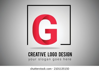 G Letter Logo in red gradient color Vector Icon. Creative G Letter Logo  Illustration.