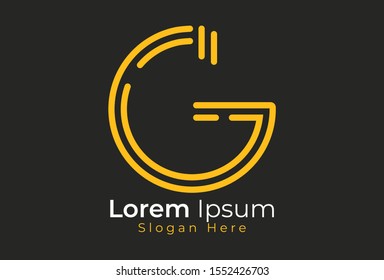 G Letter logo simple elegant flat design. creative line logo vector. abstract font and alphabet modern logo.