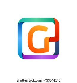 G letter logo in square. 