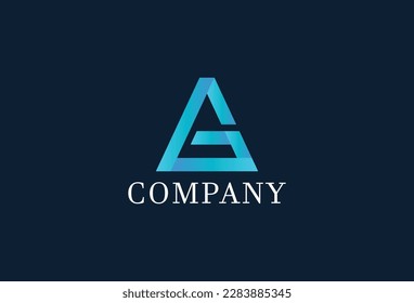 G Letter Logo With Triangle Shape. Suitable for various industries or media.