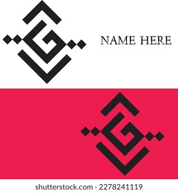 g-Buchstaben-Logo, Vektordesign mit schwarzem Logo und weißem Hintergrund