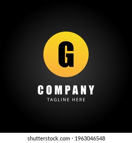 Ilustración del vector de logotipo de la letra G. Concepto de diseño inicial del logotipo.
