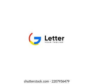 G Letra Plantilla vectorial de logotipo Símbolo abstracto de monograma