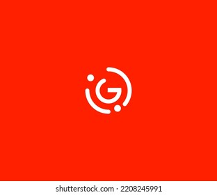 G Letra Plantilla vectorial de logotipo Símbolo abstracto de monograma