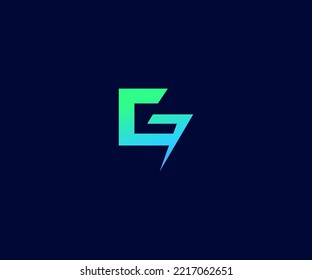 G Letra Plantilla vectorial de logotipo Símbolo abstracto de monograma