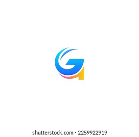 G Letra Plantilla vectorial de logotipo Símbolo abstracto de monograma 