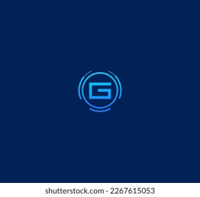 G Letra Plantilla vectorial de logotipo Símbolo abstracto de monograma 