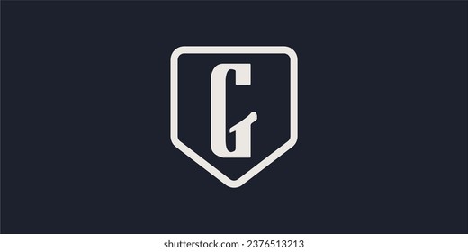G Letra Plantilla de vectores con logotipo Símbolo abstracto de monograma . letra G dentro del escudo Carta utilizable para el mejor moderno, empresarial, corporativo, premium, deportivo, tecnológico y futuro logotipo creativo