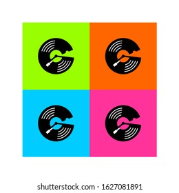 G letter logo vinyl record design