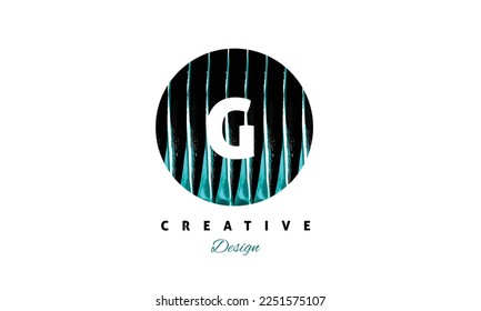 G letter logo watercolor vector hand drawn white background design. Trendy logo design, logotype, business card, icon design