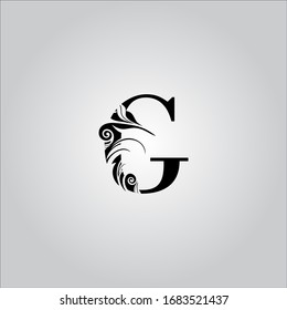 G letter logo with white background.The black letter icon.The letter design.