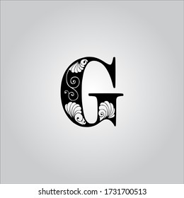 G letter logo with white background.G letter icon.Black letter design.