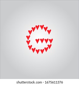 Logotipo de letra G con fondo blanco.Diseño de icono de letra agradable.