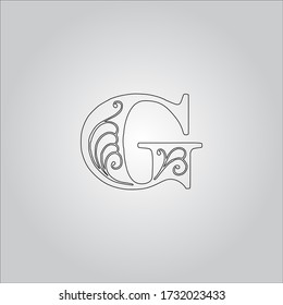 G letter logo with white background.Nice letter icon.
