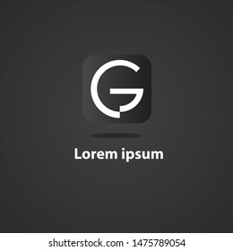 G Letter Logo White Vector 