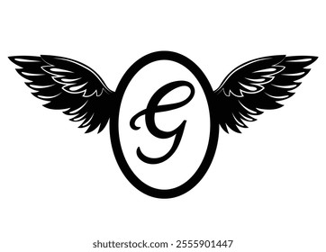 G LETTER LOGO WITH WINGS,VECTOR , letter, elements, corporate, creative, abstract, g, shape, business,