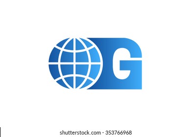 G letter Logo, world globe logo design.