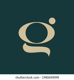 g letter mark double storey logo vector icon illustration