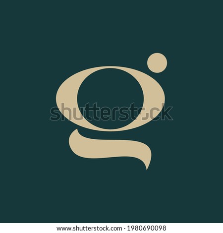 g letter mark double storey logo vector icon illustration