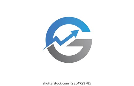 G Letter Marketing And Financial Business Logo Concept and accounting vector Template Creative arrow up shape logotype usable for business and branding.