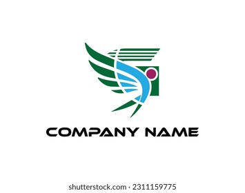 G letter Modern abstract Creative 
 digital wings logo. vector illustration logo. modern style Awesome logo in shape a template Mode flat.