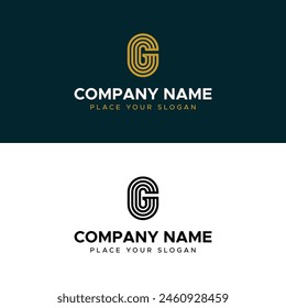 G Letter Monogram Gold Minimalist Vector Logo