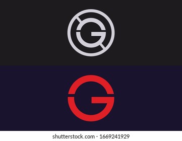 G Letra Diseño de logotipo monograma
