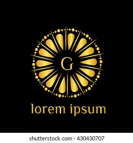 G letter monogram. Luxury Logos template flourishes calligraphic elegant ornament lines. Business sign, identity for Restaurant, Royalty, Boutique, Hotel, Heraldic, Jewelry, Fashion