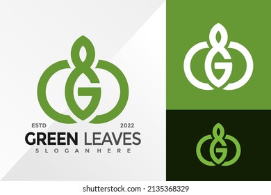 G Letter Nature Leaf Logo Design Vektorgrafik-Vorlage