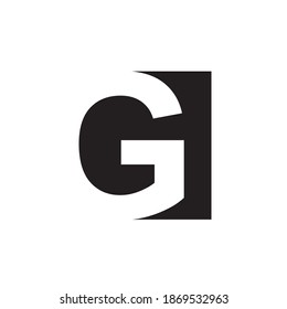 G letter negative space logo design