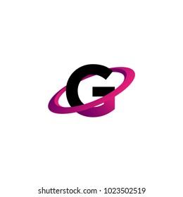 G Letter in Oval Logo Template. Initial Business Name