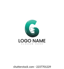 Diseño de ilustraciones vectoriales del logotipo de la letra G