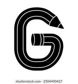 G letter pencil letter font