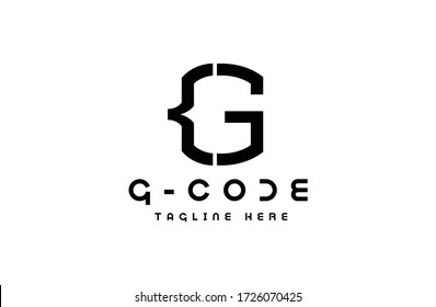 G Letter Programming Coding Logo Vector 